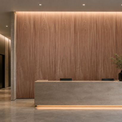 Aplicación de Enchapado Caoba en muebles clásicos, modernos y proyectos interiores