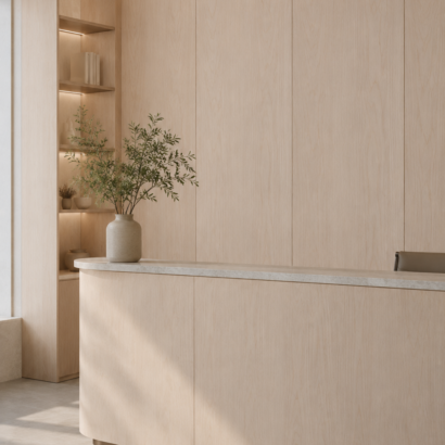 Aplicación de Chapa Birch en enchapado de MDF, muebles y proyectos de carpintería