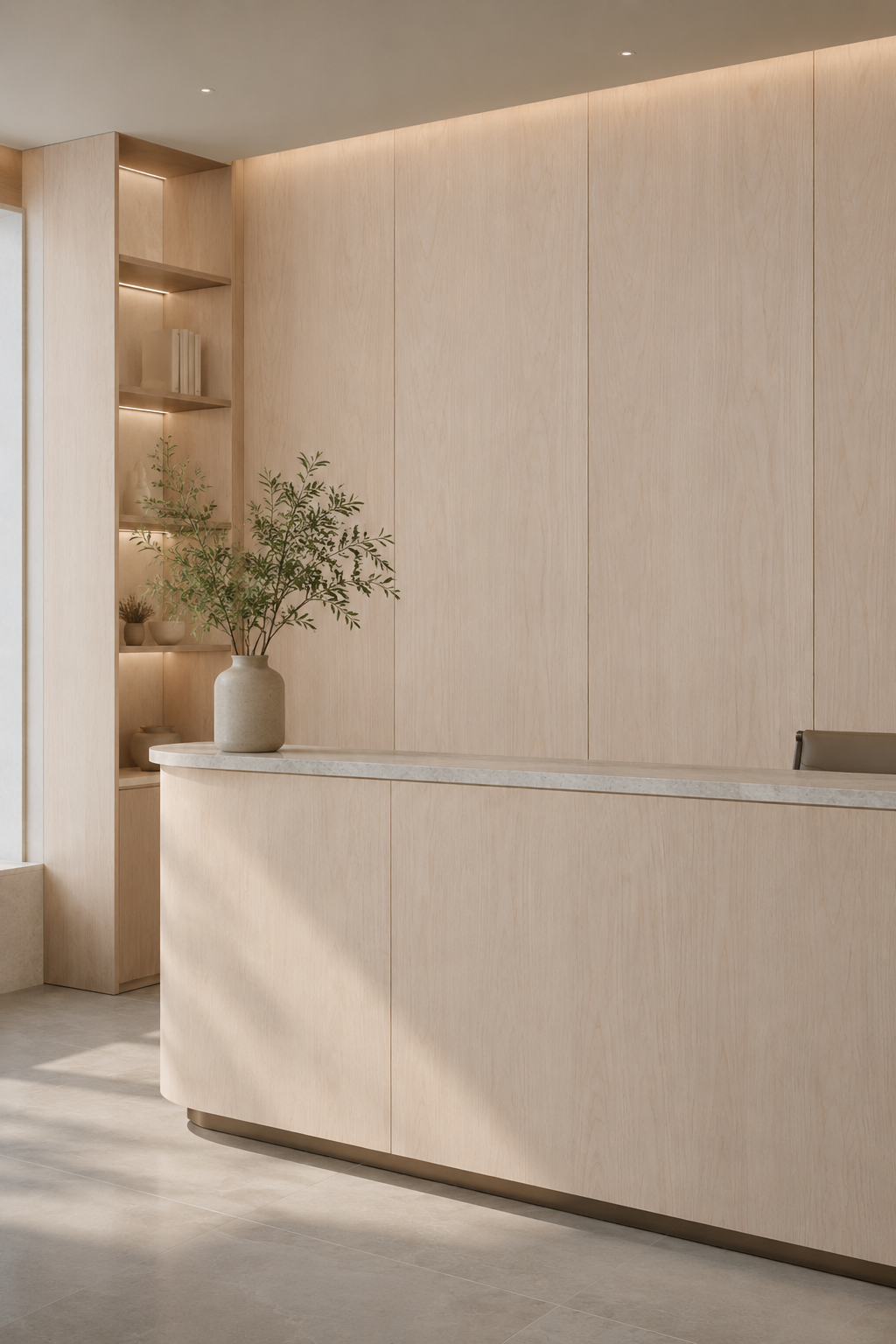 Aplicación de Chapa Birch en enchapado de MDF, muebles y proyectos de carpintería