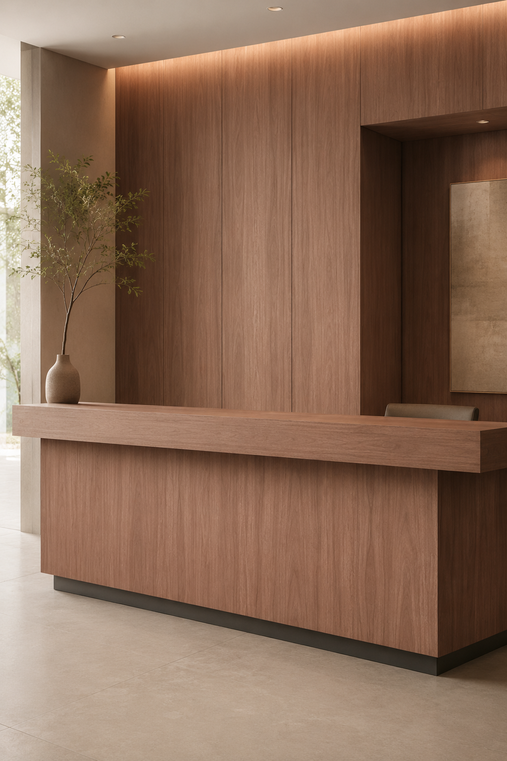 Aplicación de Chapa Caoba en enchapado de MDF, muebles y proyectos de carpintería