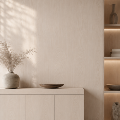 Aplicación de Chapa Maple en enchapado de MDF, muebles y proyectos de carpintería