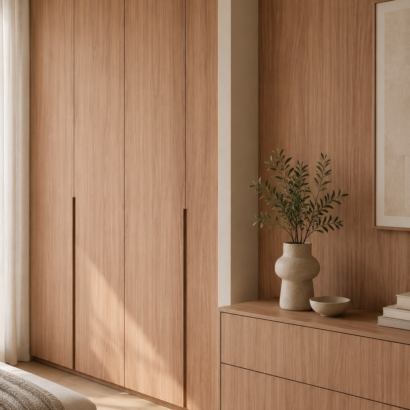 plicación de Chapa Parota en enchapado de MDF, muebles y proyectos de carpintería