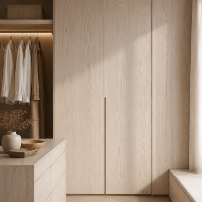 Aplicación de Chapa Pino en enchapado de MDF, muebles y proyectos de carpintería