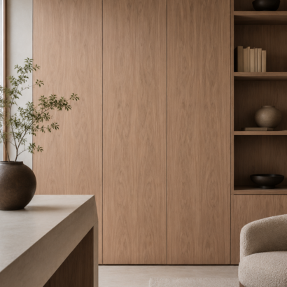 Aplicación de Chapa Tzalam en enchapado de MDF, muebles y proyectos de carpintería