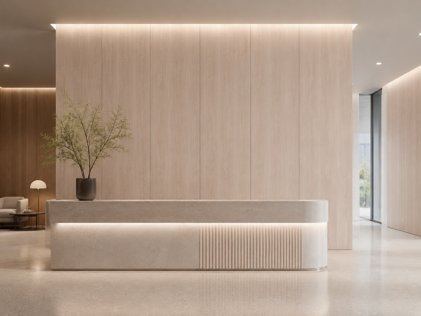 Aplicación de Enchapado Roble en muebles modernos y proyectos interiores