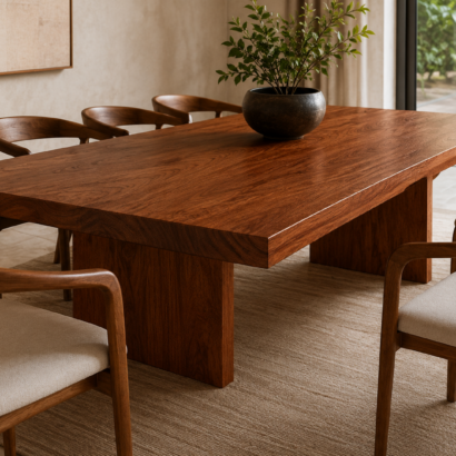 Aplicación de Madera Tzalam en muebles modernos y proyectos de interiorismo