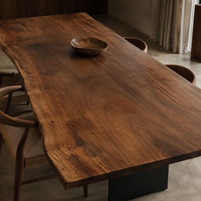 Aplicación de Planchón de Parota en barra, cubierta o mesa de madera sólida
