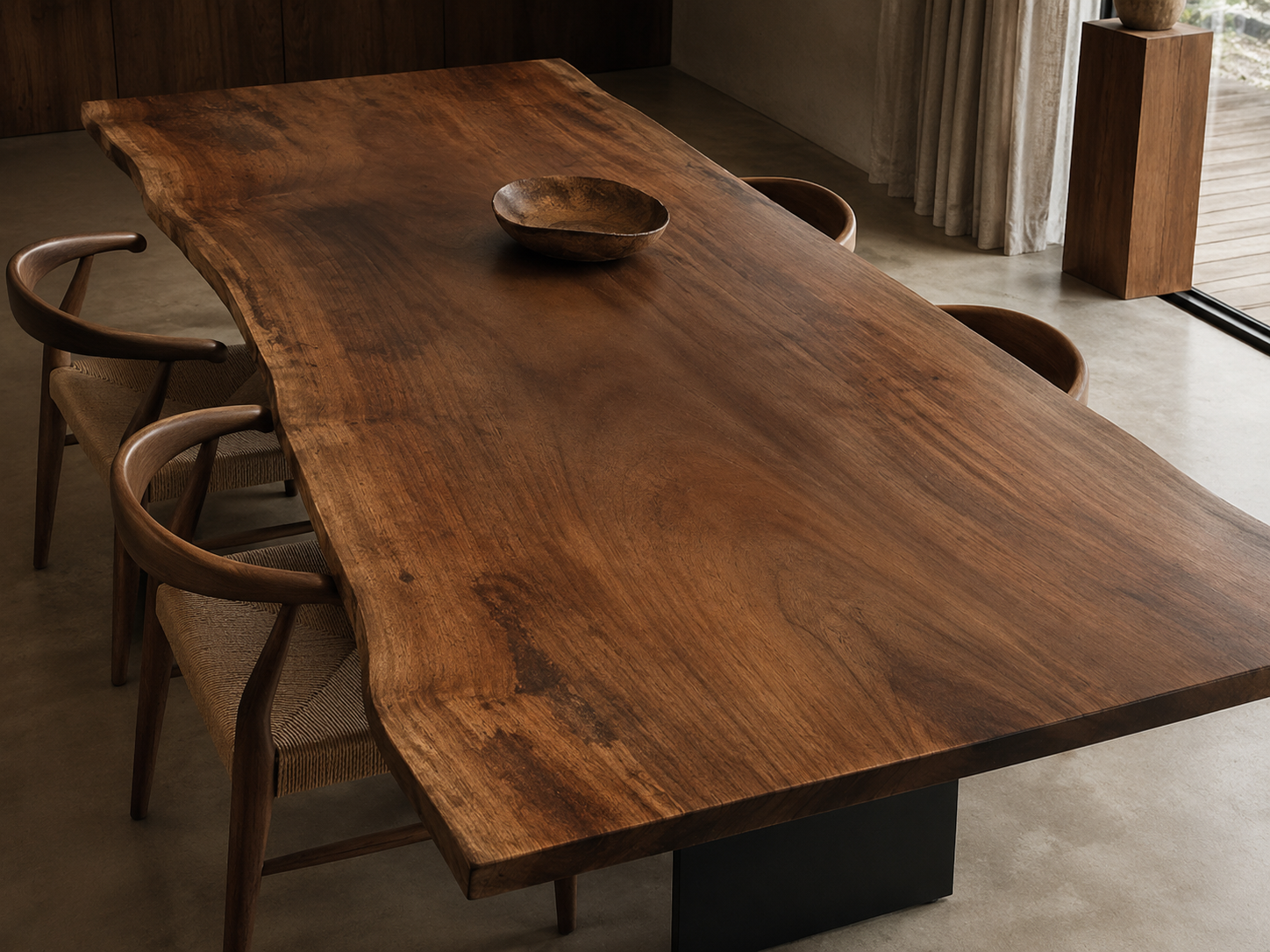 Aplicación de Planchón de Parota en barra, cubierta o mesa de madera sólida