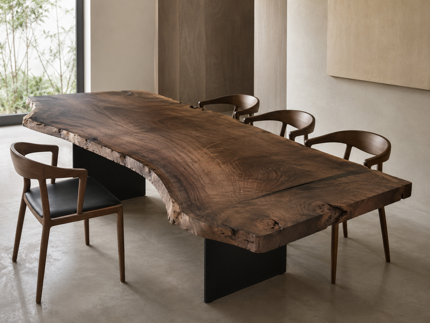 Aplicación de Planchón de Parota en mesa orgánica, cubierta o mobiliario de madera natural